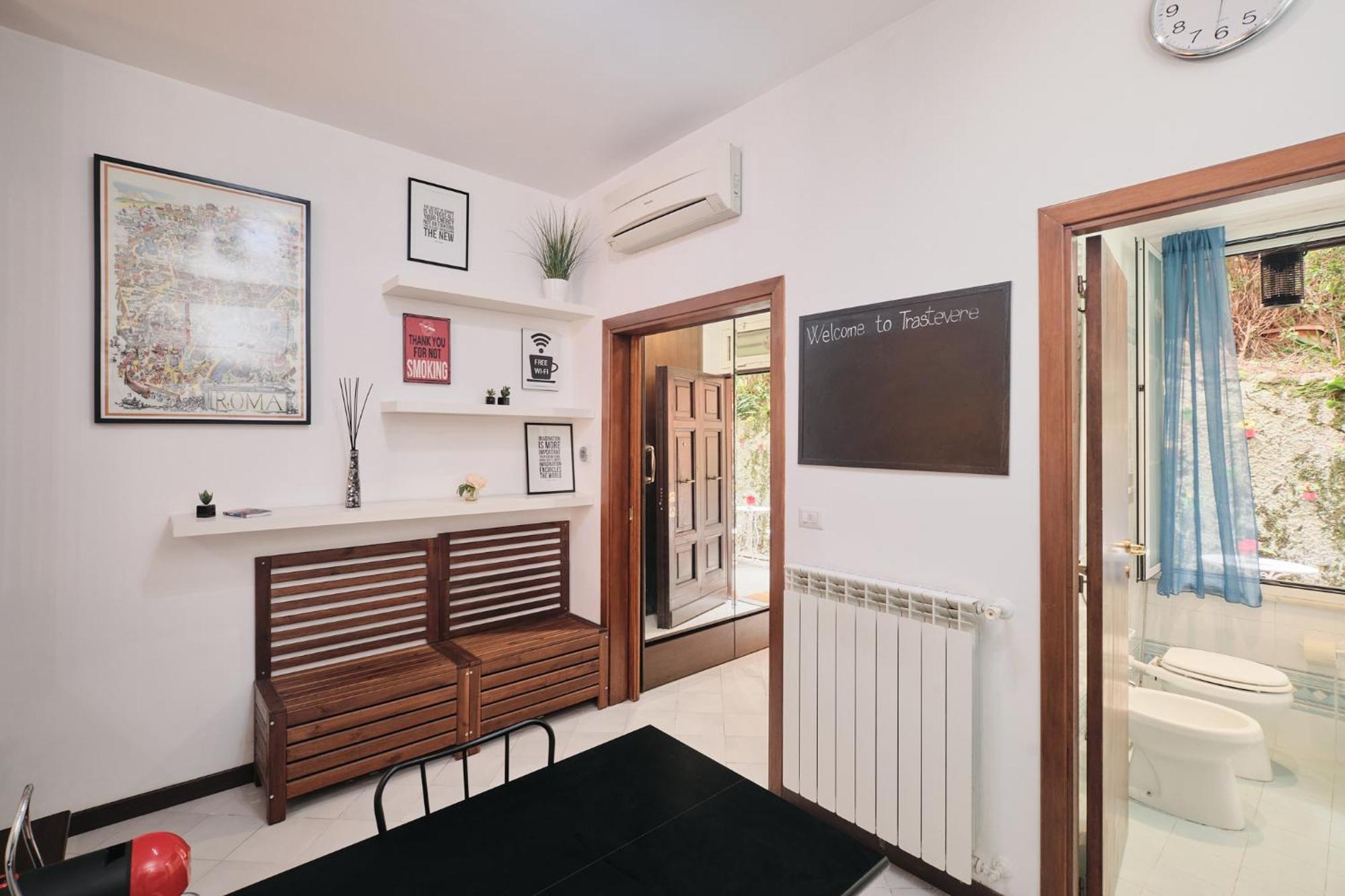 Trastevere- Flat Con Giardino, Ac, Wi-Fi & Netflix Rome Bagian luar foto