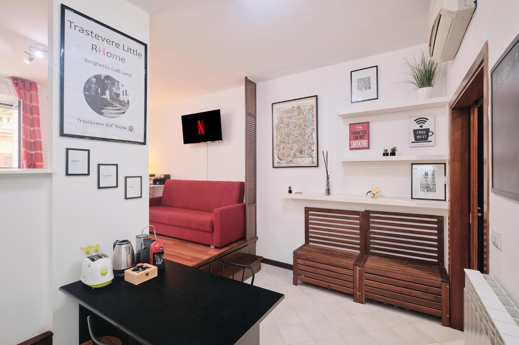 Trastevere- Flat Con Giardino, Ac, Wi-Fi & Netflix Rome Bagian luar foto